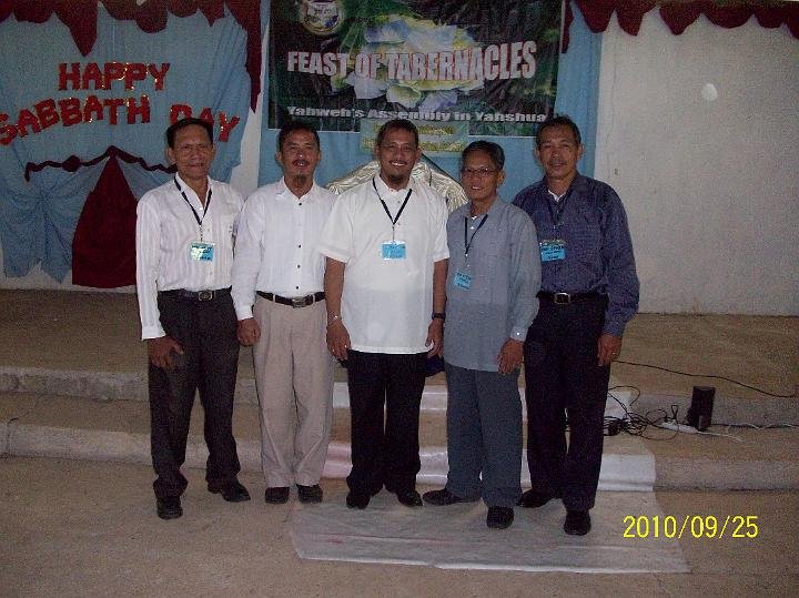 L-R Elder Ybanez, Elder Vidal, Deacon Jun Tadea, Elder Eddie Tadea, Elder Villamor