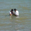 Elder Villamor baptizing Edward Ariel Tadea