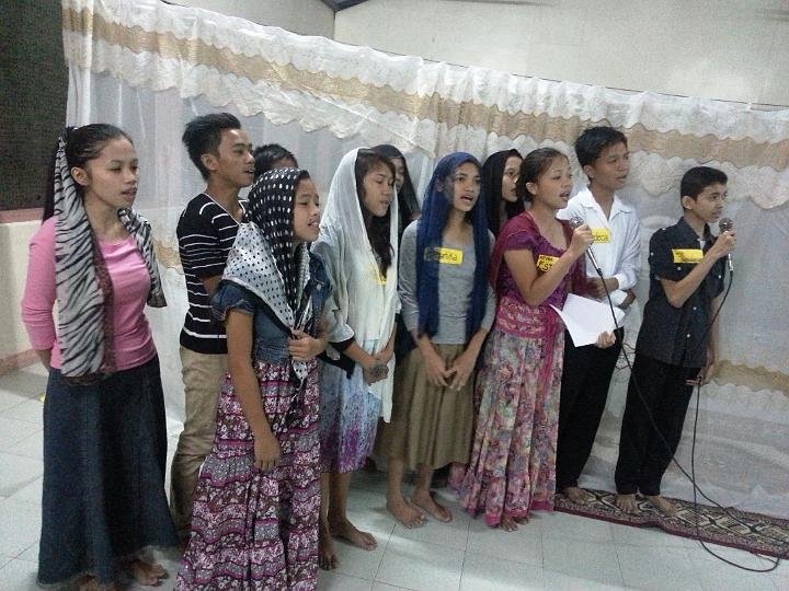 Youth during their Esther play